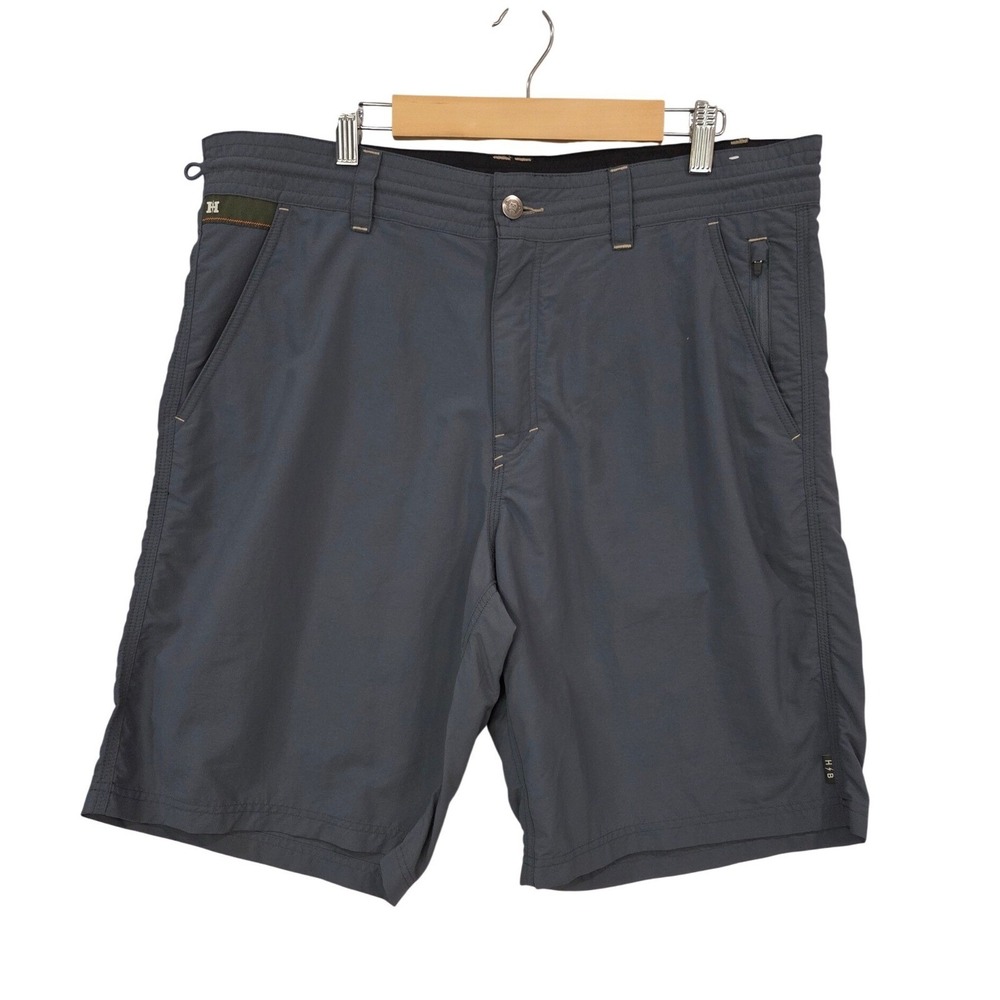 Howler Bros Mens Blue Gray Nylon Horizon Hybrid Shorts 35 Quick Dry Performance